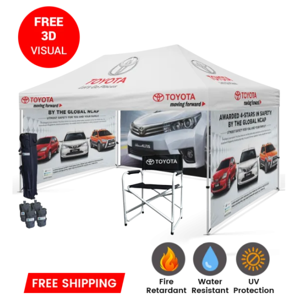 Custom Pop Up Tents with Business Logo  Starline Tents