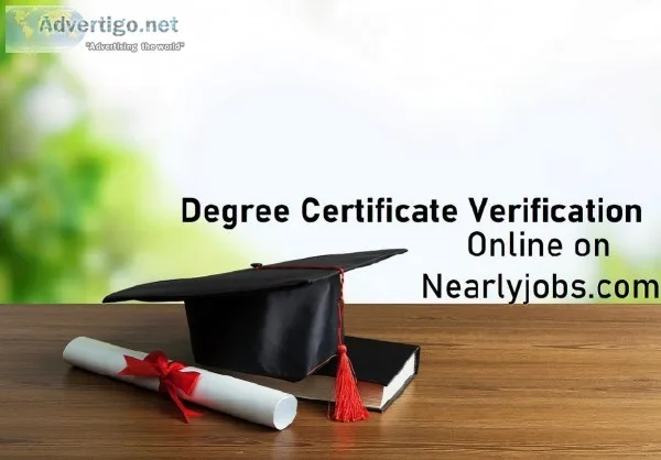 Degree certificate verification at Nearlyjobs
