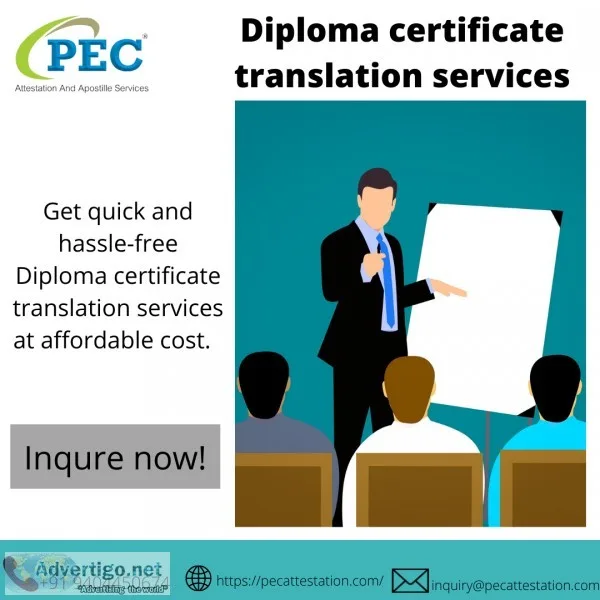 Diploma certificate translation services