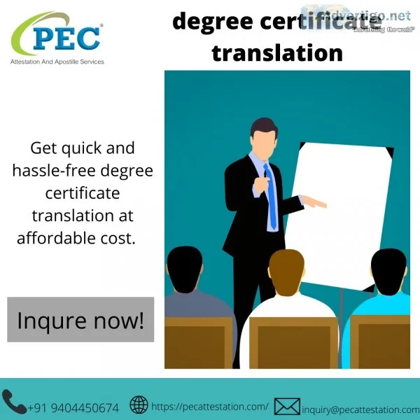degree certificate translation