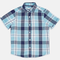Pantaloons Junior Boys Blue Checked Casual Shirt