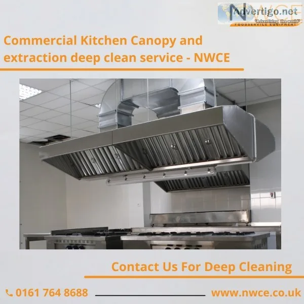 Commercial Kitchen Canopy and extraction deep clean service - NW