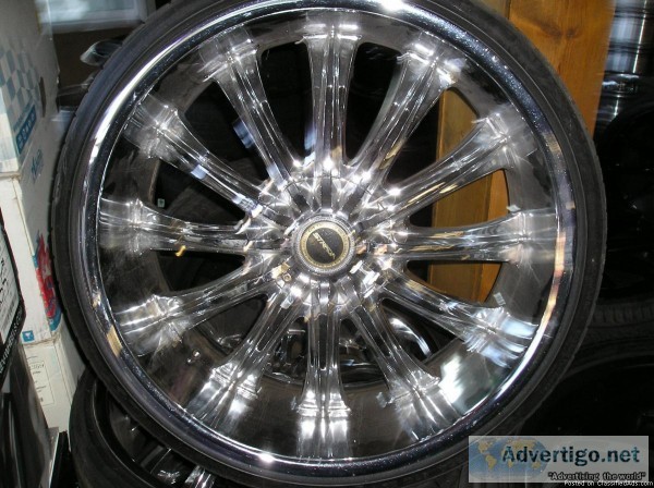 4 24 inch strada wheels AND TIRES  atlanta (with shipping availa