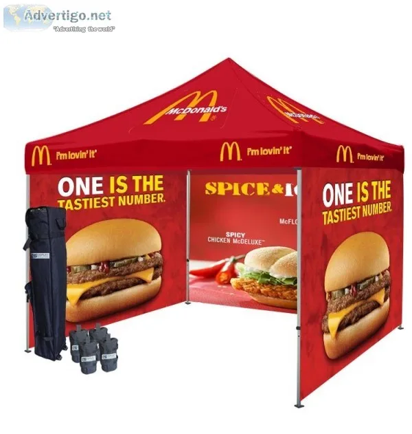 Custom Printed canopy tents  10x15 custom printed tent packages