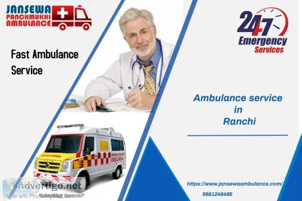 Avail Road Ambulance Services in Ranchi by Jansewa Ambulance