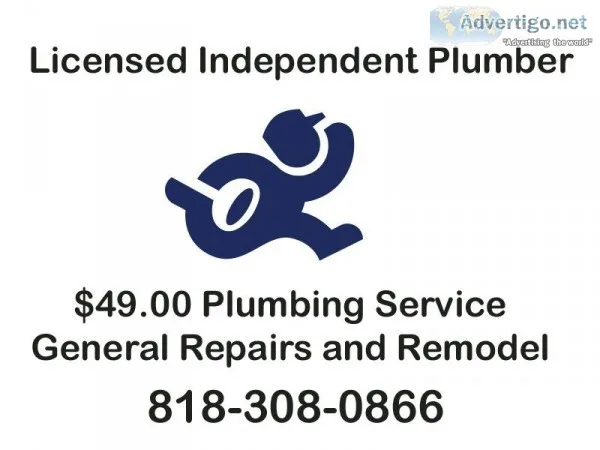  Independent Plumber 49 Plumbing -Licd Owner Operated