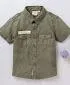 Ed-a-Mamma Boys Olive Green Cargo Pocket Casual Shirt