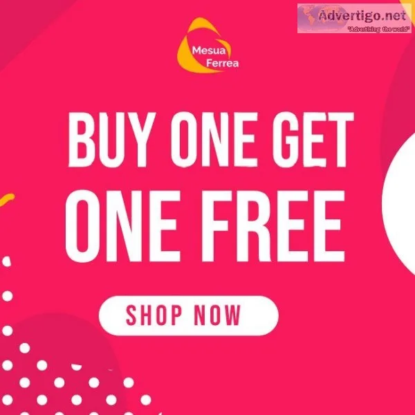 Buy online with Mesua Ferrea and Get Buy 1 Get 1 Free offer.