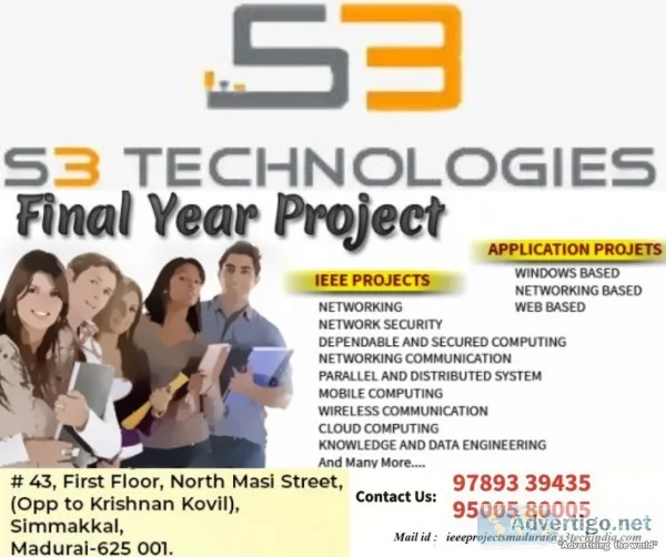 Final year project center in madurai