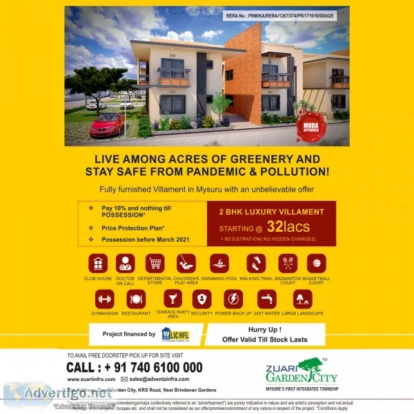 Best real estate company in mysore - zuari infra world