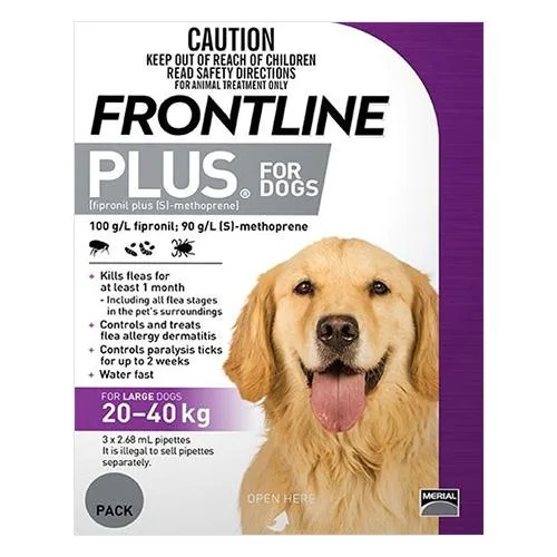 Buy Frontline Plus For Large Dogs Purple Online  DiscountPetCare