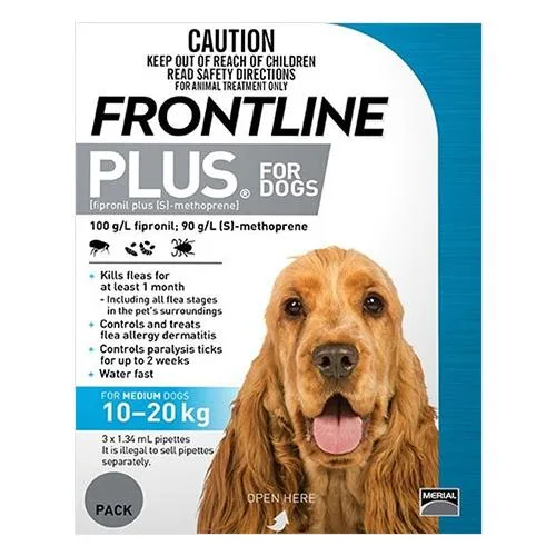 Buy Frontline Plus For Medium Dogs Blue Online  DiscountPetCare