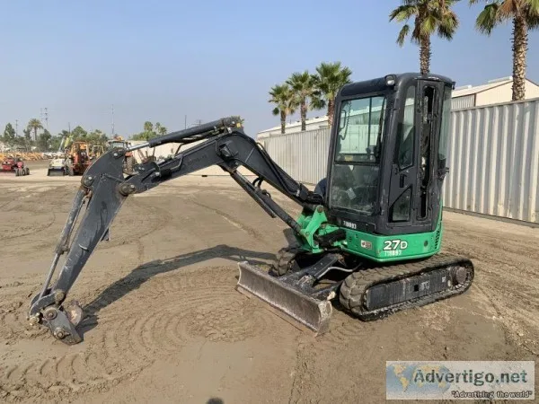 2015 JOHN DEERE 27D MINI HYDRAULIC EXCAVATOR