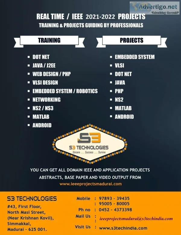 Bulk projects in madurai
