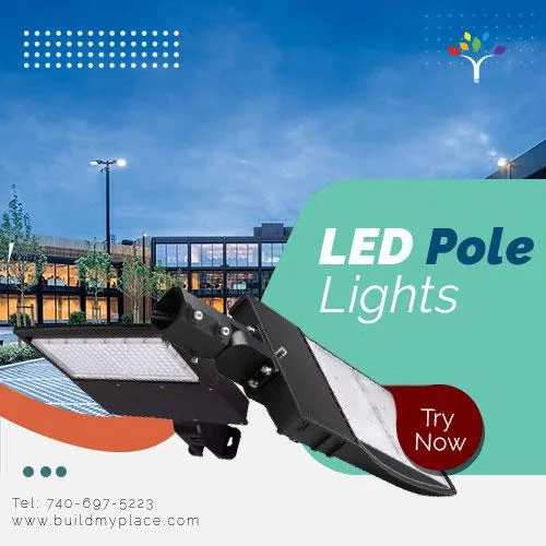 Buy LED Pole Lights for parking lot areas