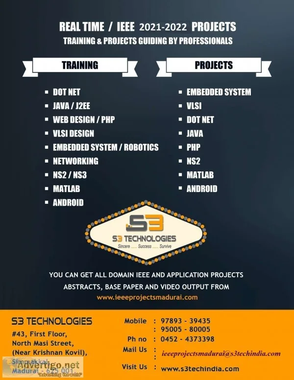 Vlsi projects in madurai