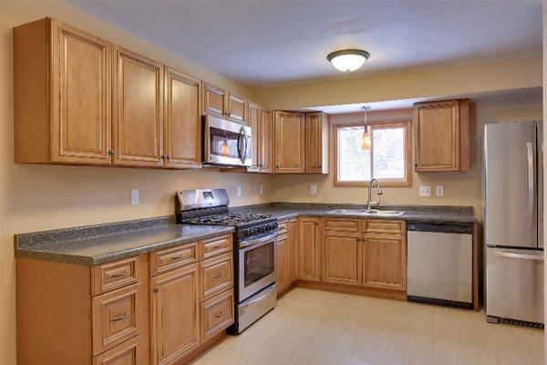 Smoothly Finished Toffee Cabinets from Us