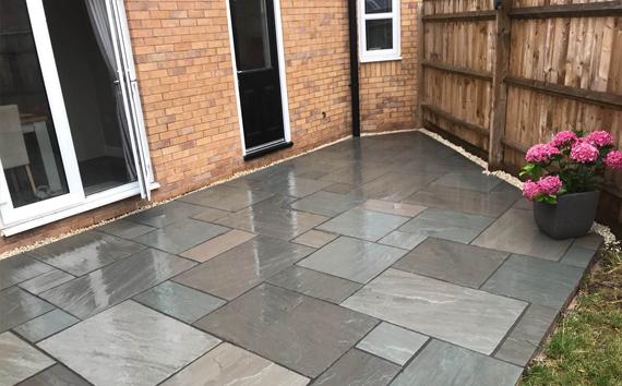 Kandla Grey Indian Sandstone paving slabs in Bhilwara Rajasthan