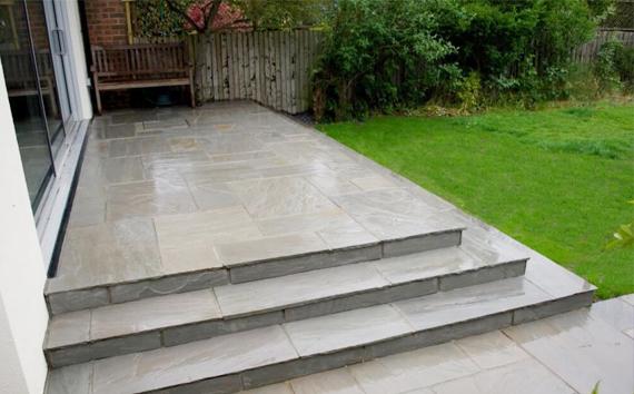 Grey indian sandstone paving slabs in Bhilwara Rajasthan