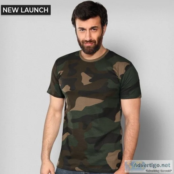 Shop latest camouflage t shirts designs online at beyoung