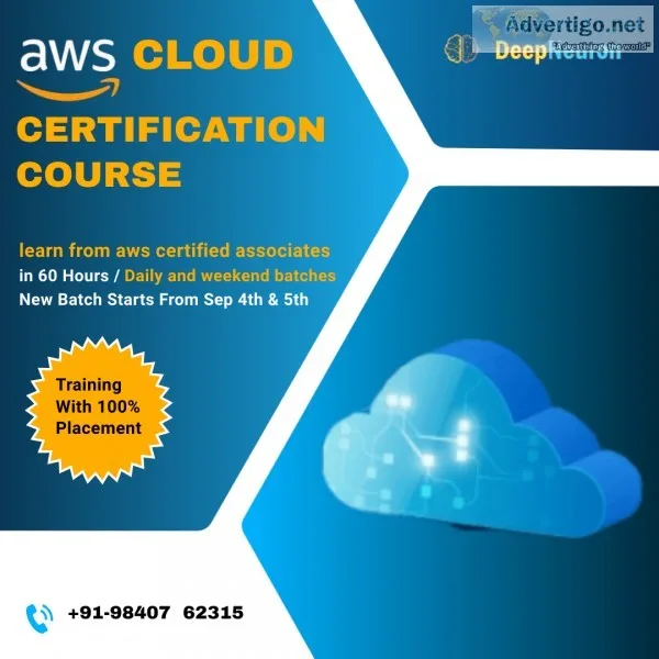 Aws cloud certification course in adyar-deepneuron
