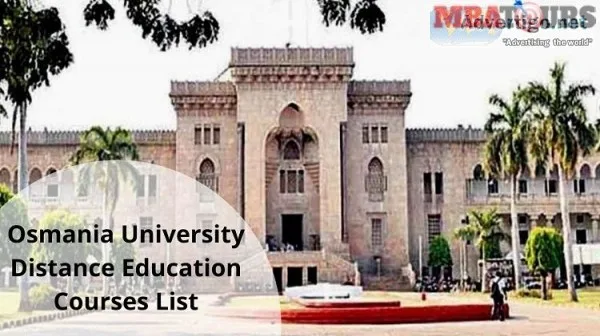 Osmania University Distance Education Courses List