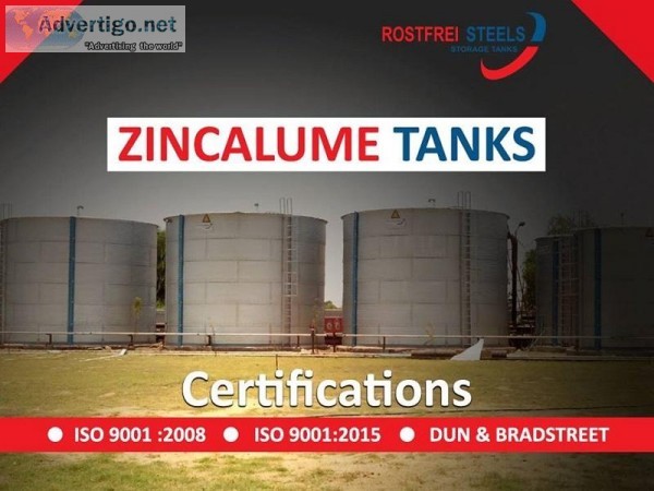 Zincalume Storage Tanks - Rostfrei Steel