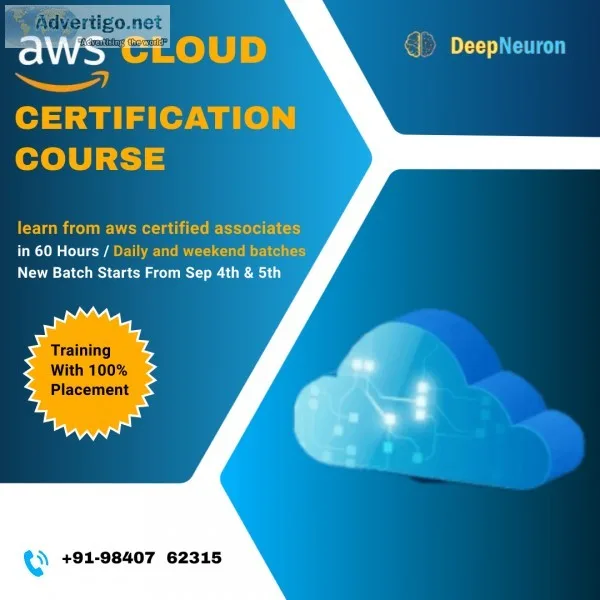 Aws cloud certification course in chennai-deepneuron