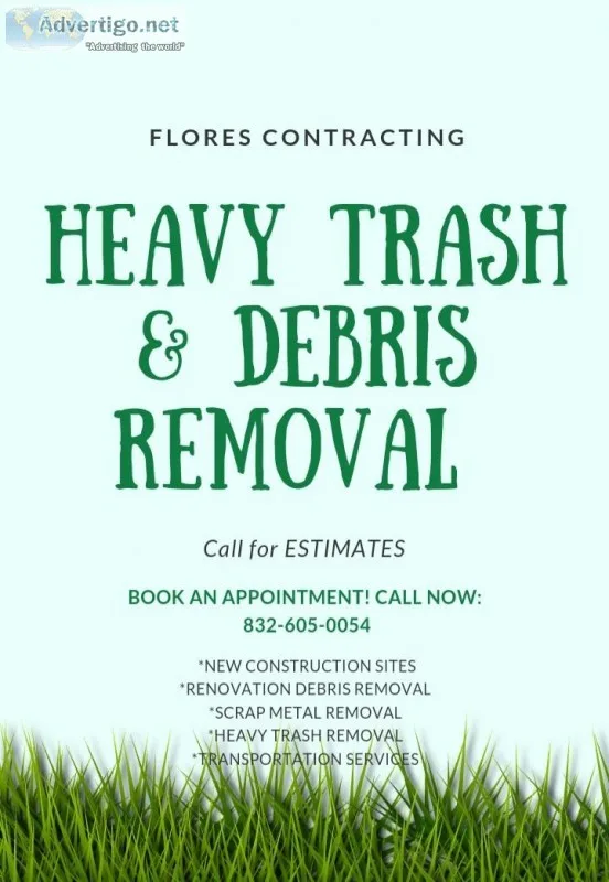 Heavy trash and debris removal