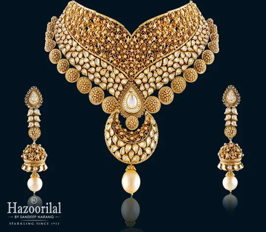 Explore the collection of Hazoorilal gold jewellery in India