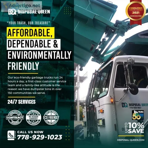 Affordable Environmentally Friendly Waste Disposal Solutions Van