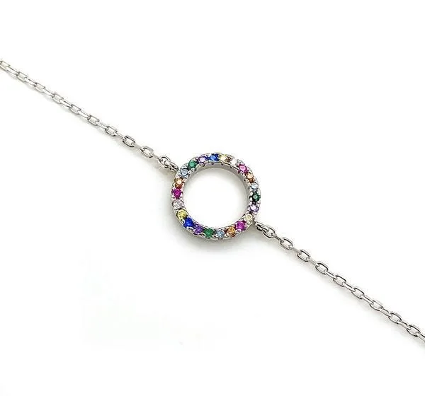SILVER RAINBOW BRACELET