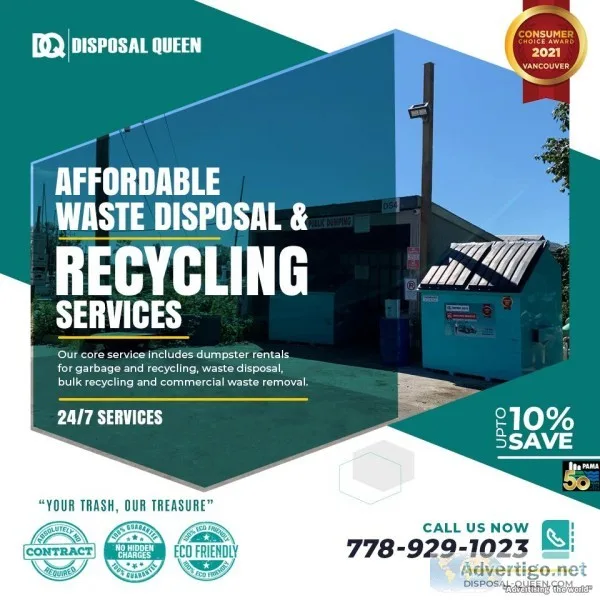 Affordable Eco Friendly Waste Disposal and Recycling Vancouver
