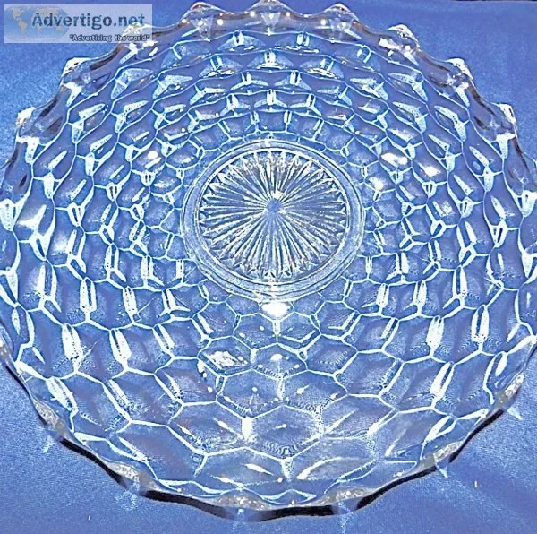 Fostoria American 20 in. - RARE Crystal Forte Plate  Circa 1932-