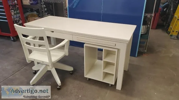 Pottery Barn desk chair and rolling cart
