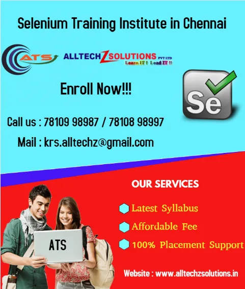 Selenium Training in Chennai and Velachery