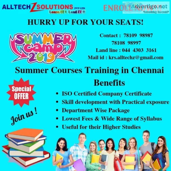 Summer Courses Training in Chennai and Velachery