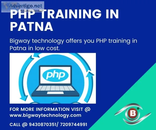 The Online PHP Training in Patna Offers by Bigway Technology
