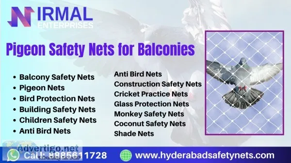 Pigeon nets for balconies in hyderabad