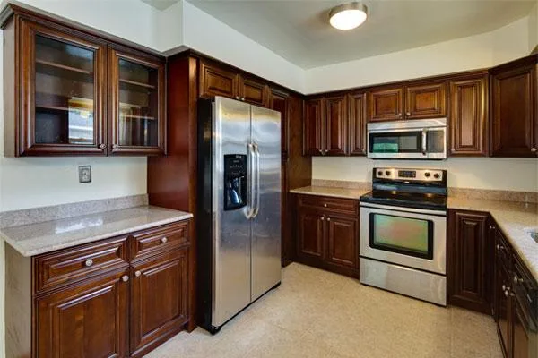Rich Brown Cafe Vienna Kitchen Cabinets for Modern Homes