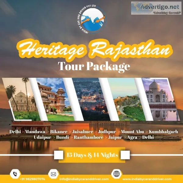 Heritage rajasthan tour package