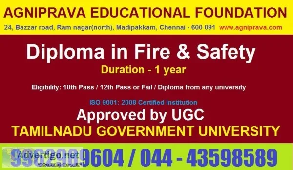 FIRE and SAFETY - BBA DEGREE MBA DEGREE - FIRE and SAFETY - UGC 