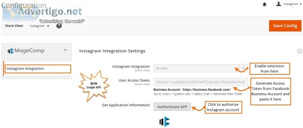 Magento 2 instagram feed