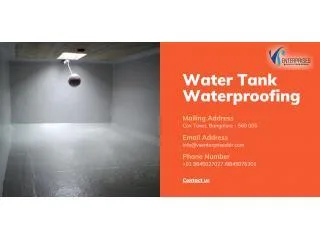 Underground Tank Waterproofing Contractors