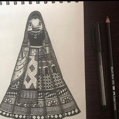 Wedding photo pencil drawing in kerala