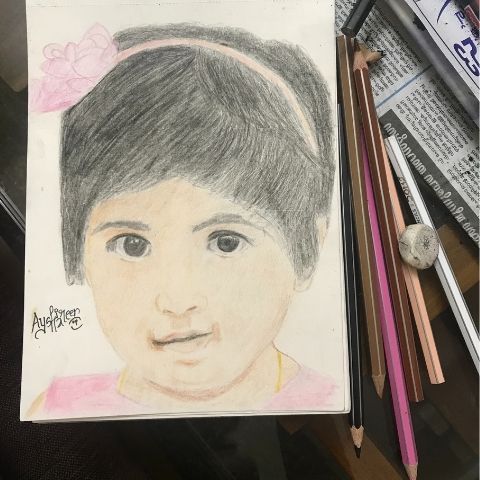 Wedding photo pencil drawing in kerala