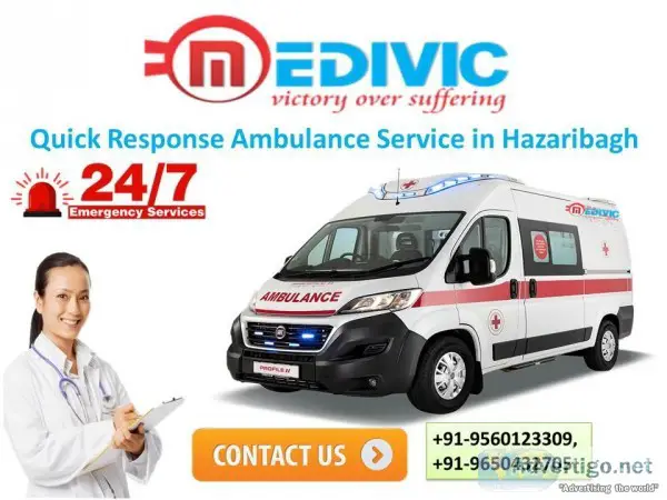 Emergency Ambulance Service in Hazaribagh Jharkhand by Medivic