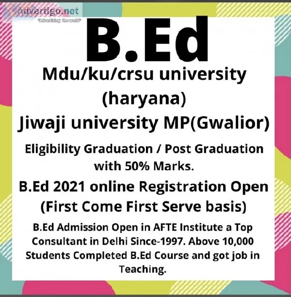 Direct Admission jbt B.ed M.ed