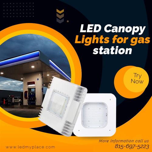 LED Canopy Lights for Gas Station