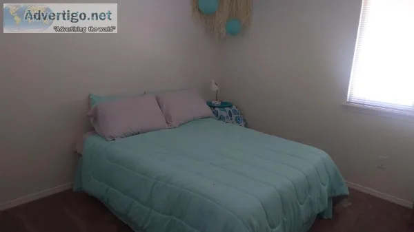 New full size bed with frame